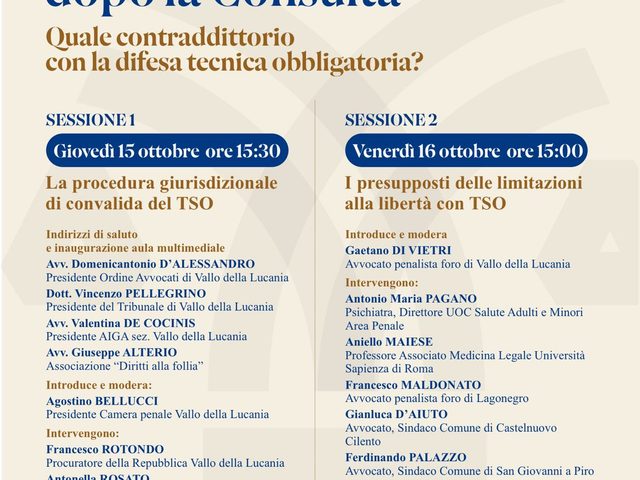 Diritti alla Follia a Parma e a Vallo della Lucania: due convegni, un impegno comune per i diritti e la libertà personale